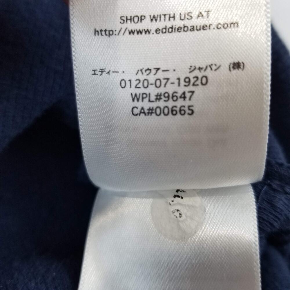 Eddie Bauer Sweater Mens XLT Blue 1/4 Zip Mock Neck Cotton Pullover Tall Casual - Picture 6 of 12